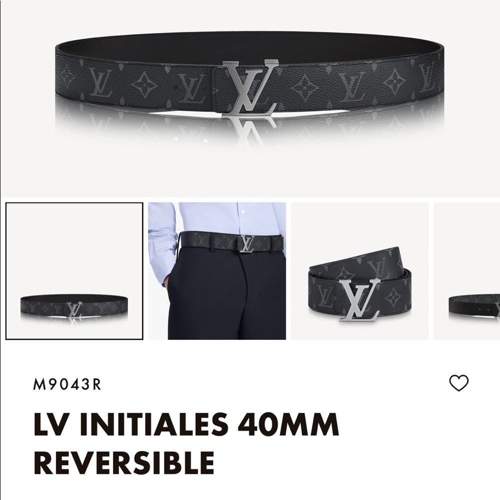 Louis Vuitton Reversible Men’s Belt 40MM Size 105